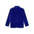 thumbnail image 4 of Yartina Boys Velvet Blazer Suit Jacket One Button Tuxedo Coat Outwear Royal Blue 8, 4 of 7