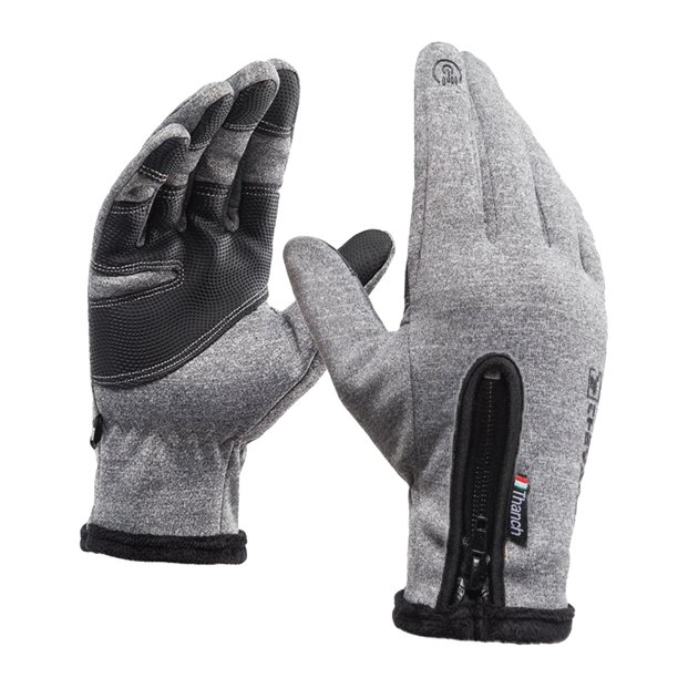 Guantes térmicos de invierno Macarena para Hombres y mujeres a Prueba de Frío con palla táctil Gris M