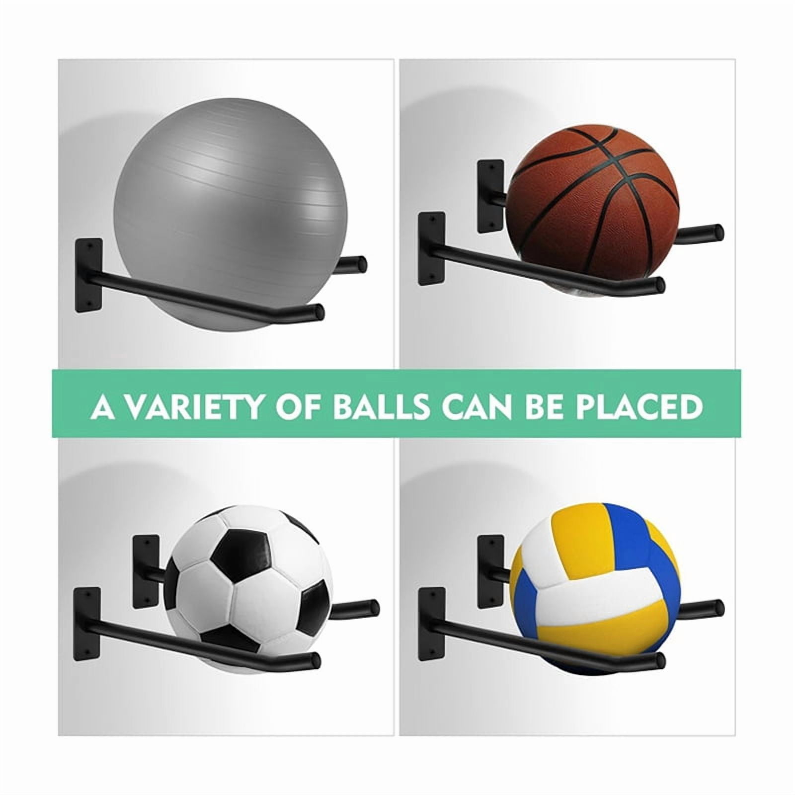 8X Medicine Ball Holder,Exercise Ball Wall Rack for Gym Garage Storage Yoga Ball,for Yoga Ball/Stability Ball/Basketball