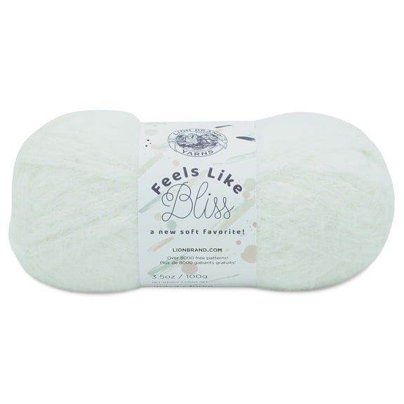 Lion Brand Feels Like Bliss Yarn - White, 109 yards