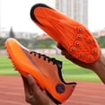 thumbnail image 5 of Zapatos de pista de campo al aire libre para hombres, zapatos de entrenamiento con pinchos, zapatillas deportivas ligeras con cordones, partido antideslizante, impermeable, Atlético, 5 of 5