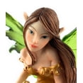 thumbnail image 3 of Ain’t It Nice Fairy Figurine Green with Clear Wings and Colorful Striped Socks Enjoying Nature Surrounded by Flowers Collectible Fairy Statue Fantasy Décor Sculpture, 4.5(L) X 2(W) X 4.5(H) Inches, 3 of 6