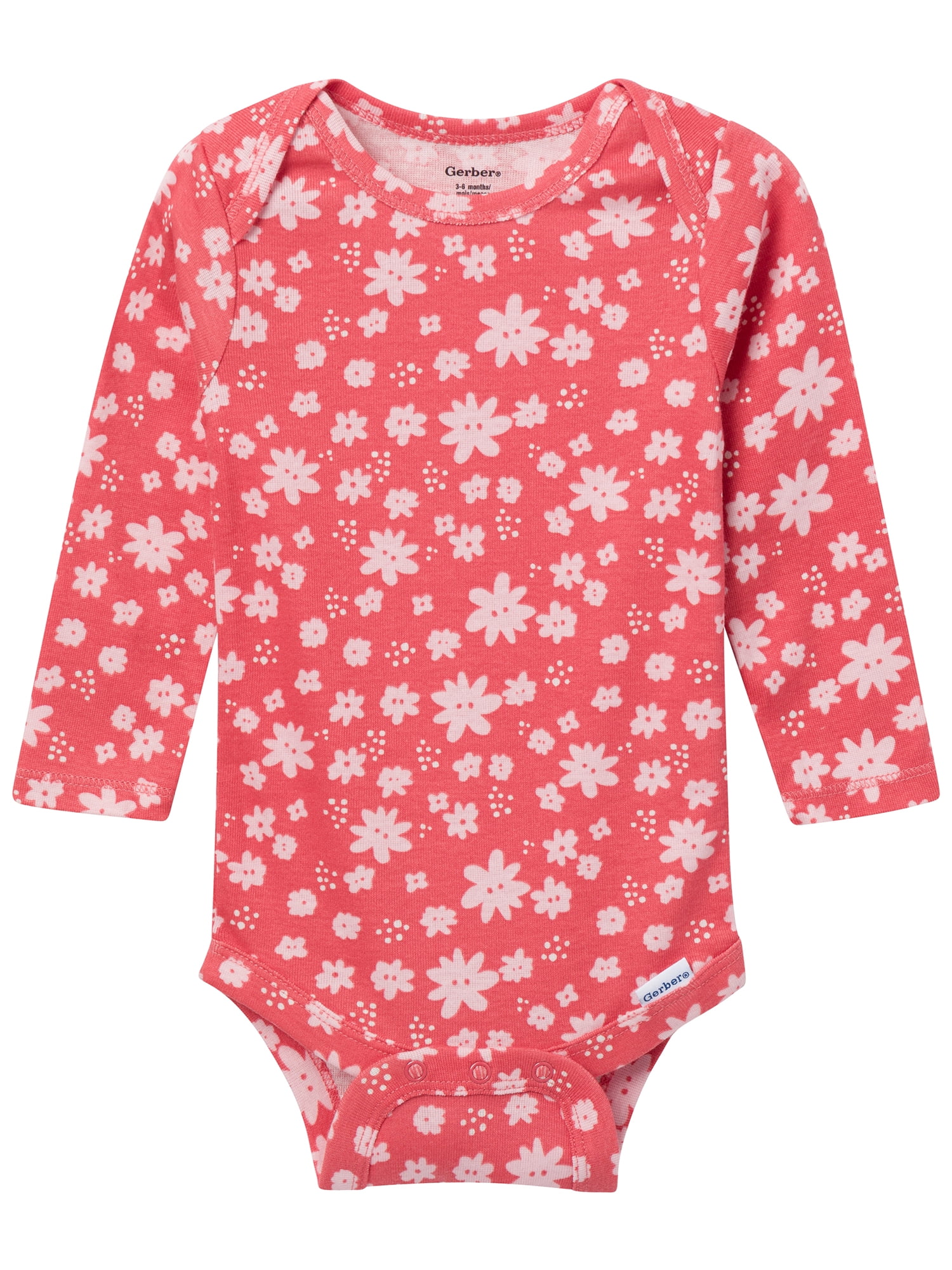 Gerber Gender Neutral Long Sleeve Onesies, 6-Pack, Sizes Newborn - 18 Months