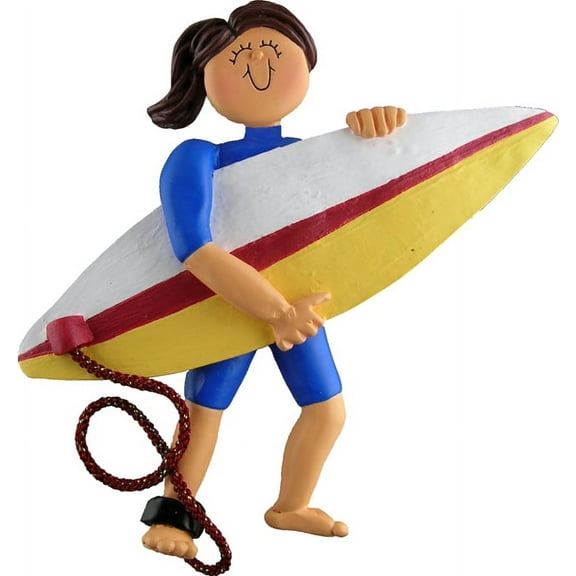 Femaie Surfer Ornament