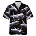 thumbnail image 5 of Camisas gráficas de aviones con estampado completo para hombres, camisa hawaiana de playa informal a la moda con diseño de avión, blusa de solapa de manga corta para hombres de la Fuerza Aérea, 5 of 5