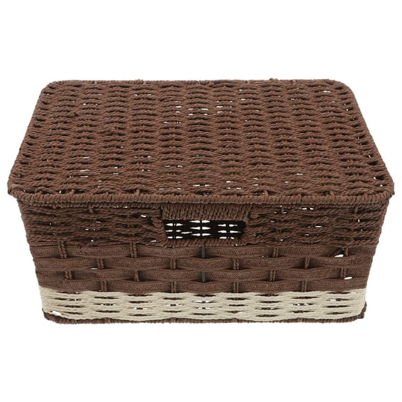 HOMEMAXS  Decorative Storage Bins with Lids Desktop Sundry Holder Coffee