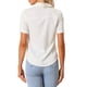 thumbnail image 3 of BLUSA DE COLLAR ELEGANTE PARA MUJERES CHIC DE CORTO MANGA, CAMISA SATINADA DE BOTONES PARA TRABAJO EN OFICINA, TALLA XL, BLANCA, 3 of 5