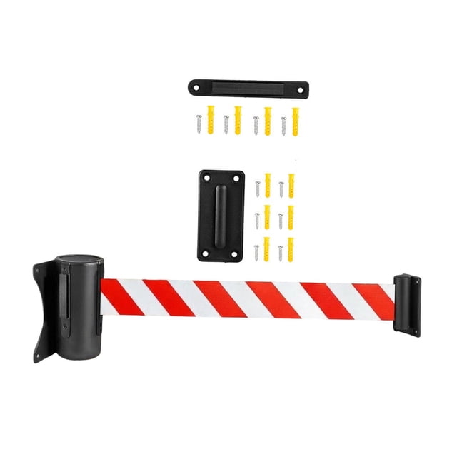 davian Wall Mount Retractable Belt Wall Mounted Caution Belt Queue Line Divider Multifunctional for Banks Restaurant Malls Corridor 2m