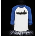 thumbnail image 2 of Shop4Ever Men's Forest Trees Nature Mountains Wildlife Raglan Baseball Shirt XXX-LargeWhite/Red, 2 of 4