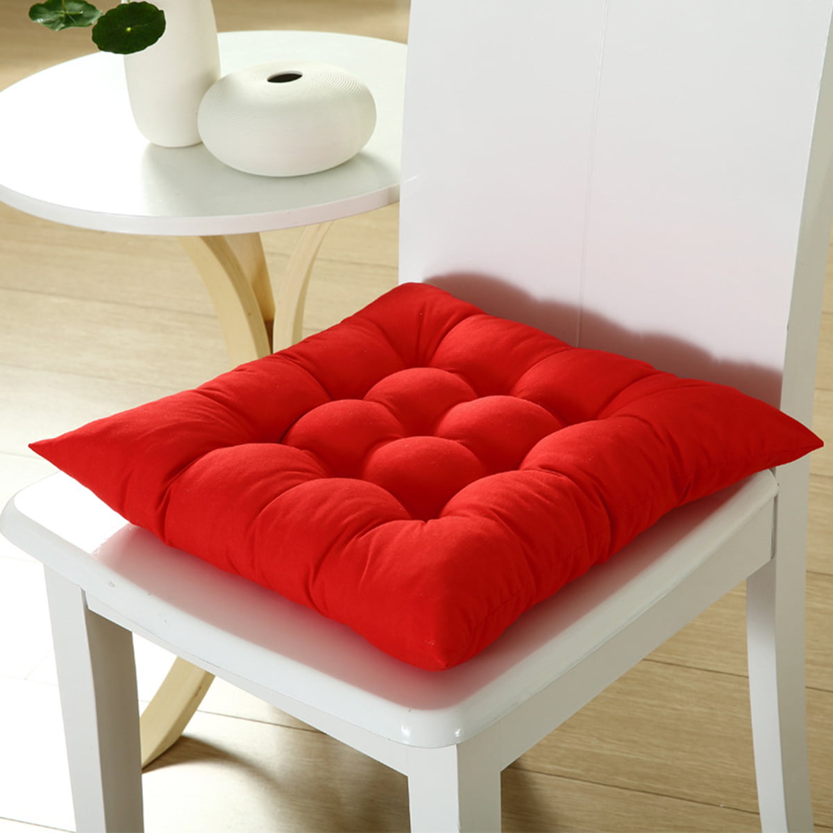 Chair Pads,Soft Square Cotton Chair Pad Seat Cushion with Ties Comfy