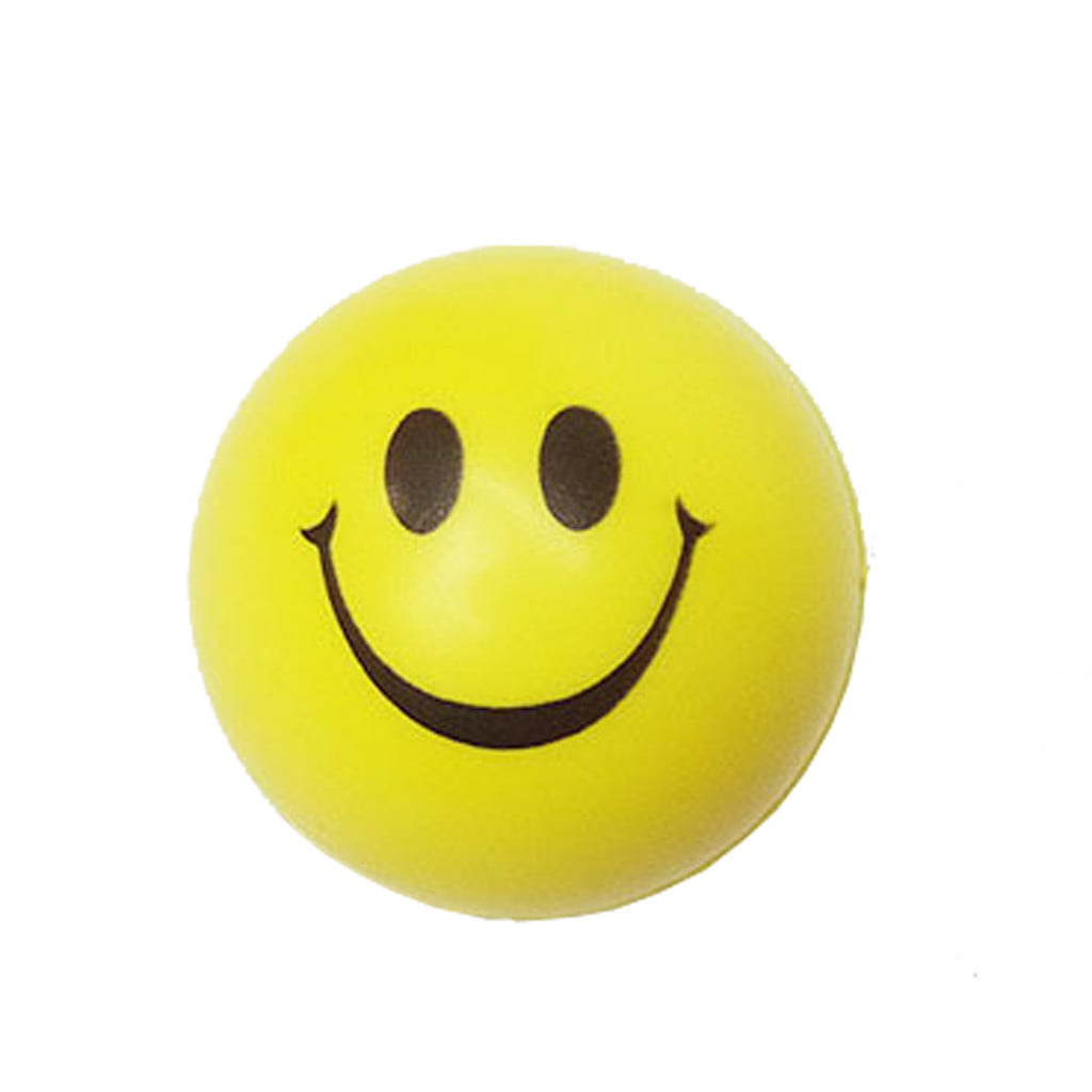 NEW Happy Smile Face Anti Stress Relief Sponge Foam Ball Hand Wrist Squeeze Toys 
