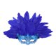 thumbnail image 3 of Máscara de plumas artificiales de media cara, accesorio de moda para fiesta de disfraces de cosplay Azul, 3 of 8