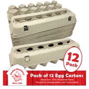 Vented Paper Pulp Egg Cartons (12 Pack)