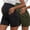 Black/Olive Drab, variant on 2 Pack Ladies' Comfortable High Waist Support Abdominal Side Pocket Pregnant Yoga Shorts