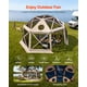 thumbnail image 3 of Carpa plegable tipo cenador VEVOR, 4,5 x 4,5 m, carpa esférica de 13 lados con techo desmontable y bolsa de transporte, resistente a las picaduras, refugio solar con mosquitera para 12-15 personas, 3 of 9