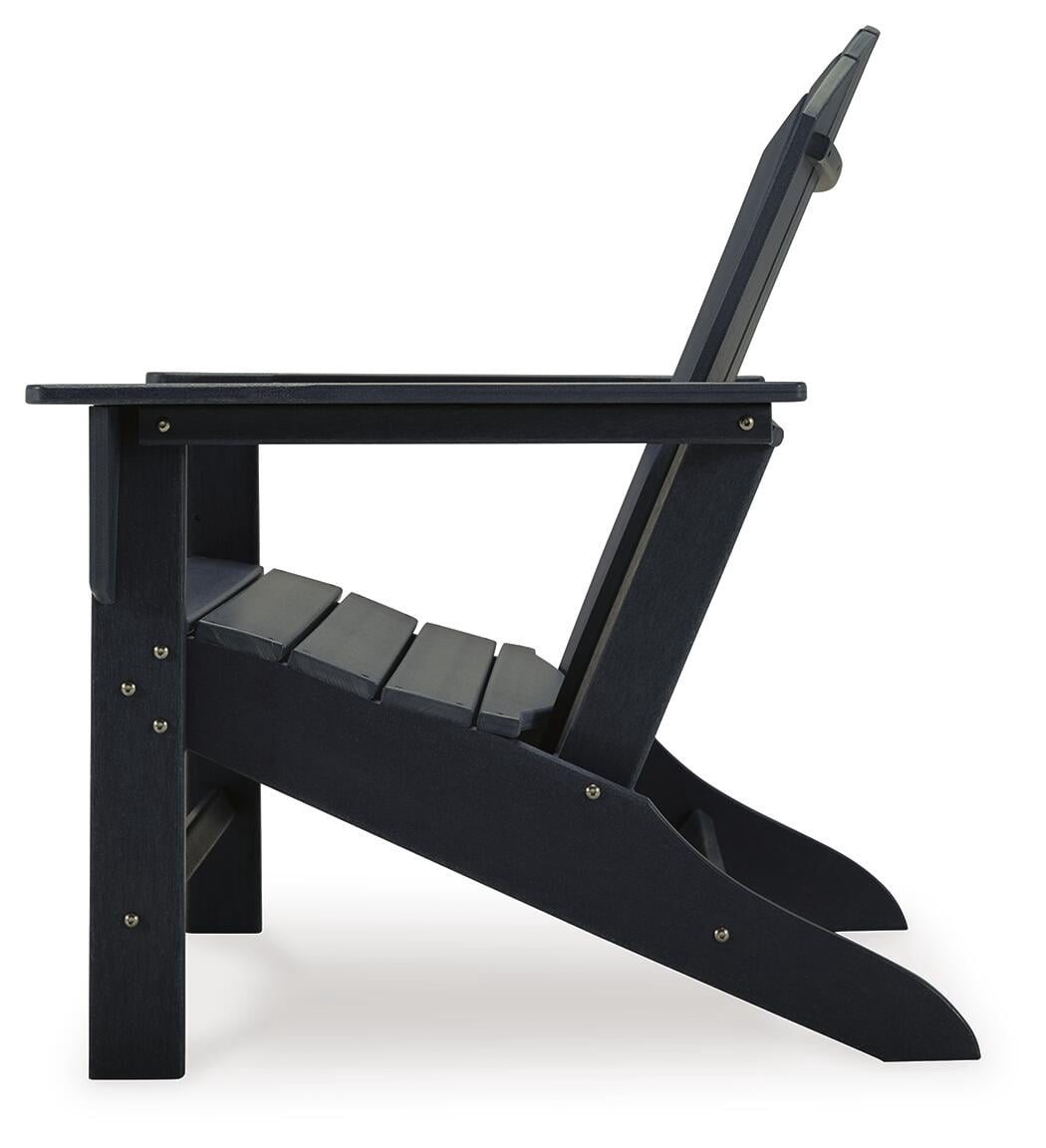 Signature Design by Ashley Sundown Treasure Outdoor Patio HDPE Weather Resistant Adirondack Chair, Black