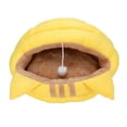 thumbnail image 2 of Grotte pour Chat Chaude Semi-Fermée Lit pour Animal Maison d'Animaux Dessin Animé pour Automne Hiver Jaune, 2 of 7