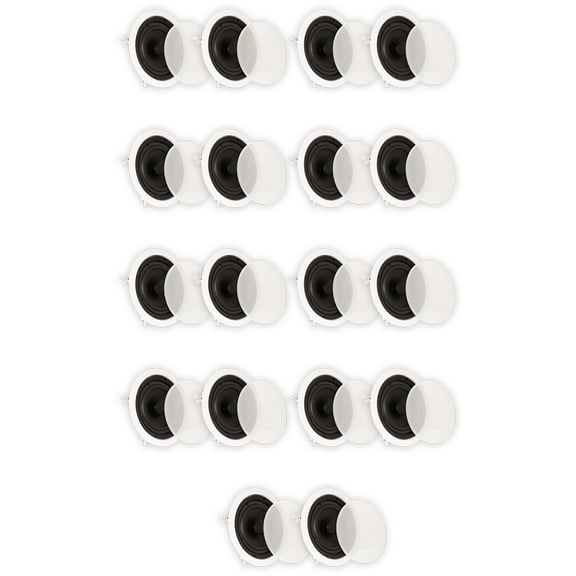 Theater Solutions TS65C In Ceiling 6.5" Speakers Surround Sound Home Theater 9 Pair Pack