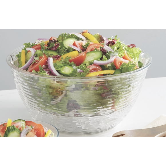 Hometrends - Clear Plastic Ice Serve Bowl 3-Piece Set