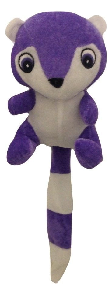 National Toy Purple & White Lemur Stuffed Plush Animal Toy 