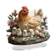 thumbnail image 5 of Hen y polluelos 2d acrílico Decoración del día de la madre colección colección de placa decorativa impermeable coleccionable para de, 5 of 9