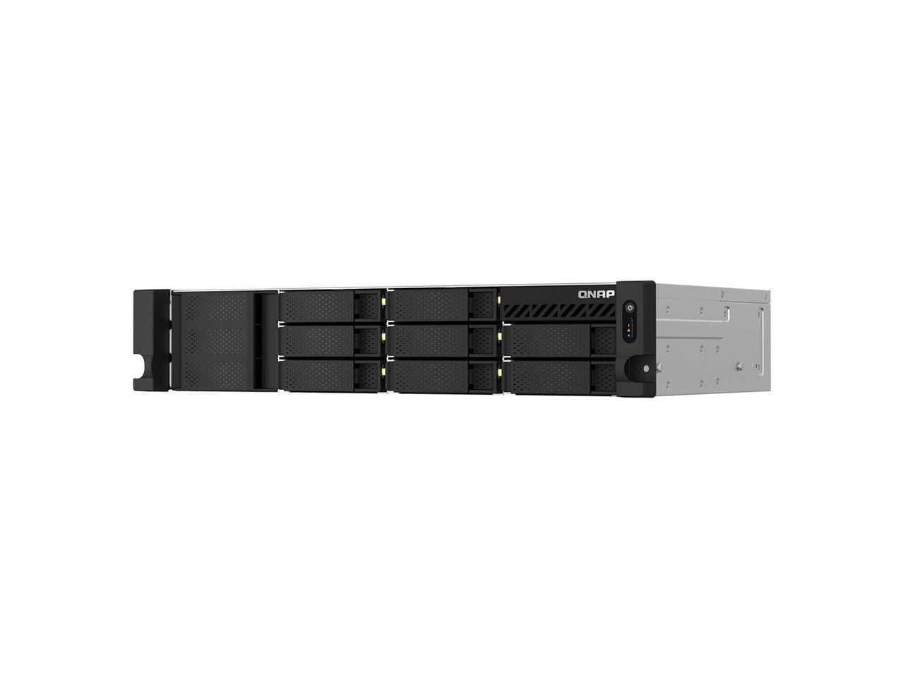 QNAP TS-873AEU-RP-4G SAN/NAS Storage System - Ryzen V1500B Quad-core (4 Core) 2.20 GHz - 8 x HDD Supported - 0 x HDD Installed - 8 x SSD Supported - 0 x SSD Installed - 4 GB RAM DDR4 SDRAM - Serial...