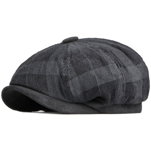 SikaFu Berets Spring Autumn Men Women Cap Male Female Artist Painter Beret Hat Ivy Flat Beret Cap Plaid Octagonal Newsboy Cap