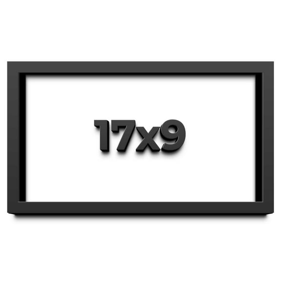 17x9 Shadow Box Frame Black | 1 inches Deep Real Wood Contemporary Shadowbox Display Frame | UV