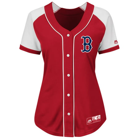 Boston Red Sox Majestic Women's Plus Size Fashion Replica Jersey -