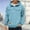 #457-Sky Blue, variant on Ceisia Men's Solid Long Sleeve Hooded Quarter Zip Sweatshirt with Multiple Pockets Soft Fleece Casual Pullover Top Gifts for Father Red 4X