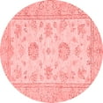 thumbnail image 1 of Ahgly Company Indoor Round Oriental Red Traditional Area Rugs, 3' Round, 1 of 4