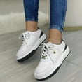 thumbnail image 5 of NOKIO Women's Walking Shoes Lightweight Casual Sneakers Breathable 𝖫a𝖼e Up Trainers Shoes Comfortable Outdoor Walking Shoes Fashion White Shoes for Back to College, 5 of 5