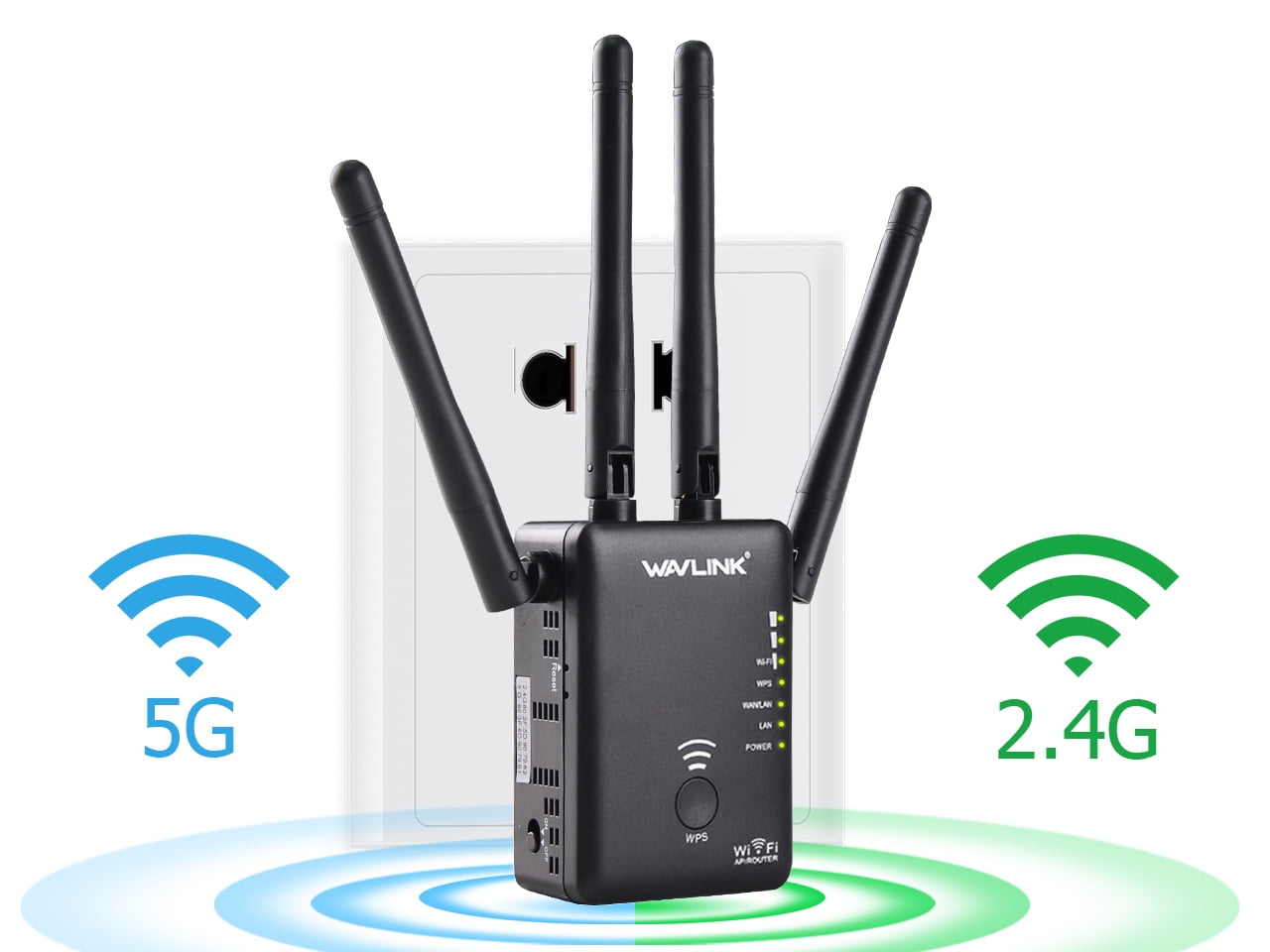 WiFi Extender,WAVLINK 1200M High Power WiFi Range Extender with Router