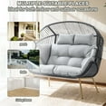 thumbnail image 3 of POCASSY Double Wicker Egg Chair with Cushion, 3 of 6
