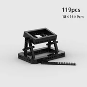 Car Display Bracket MOC Building Block Display Stand Brick Fit For 10300 Back to the Future Time Machine Showing Model Toy Gifts