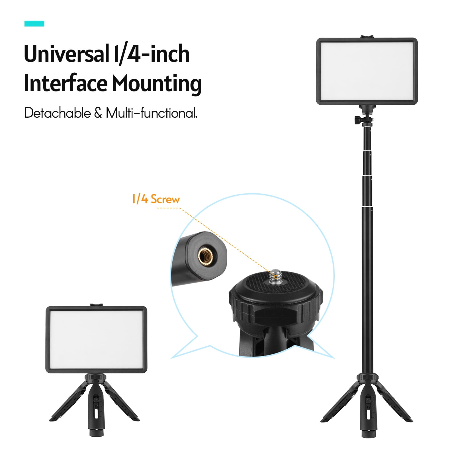 Photography Lamp,1 * 10 Usb Powered Conference Live Video Conference 7 Colors 3200k-5600k Colors 3200k-5600k 10 Usb Powered 1 Led Video 3200k-5600k 10 Usb Portable Video Kit Eryue Led Panel