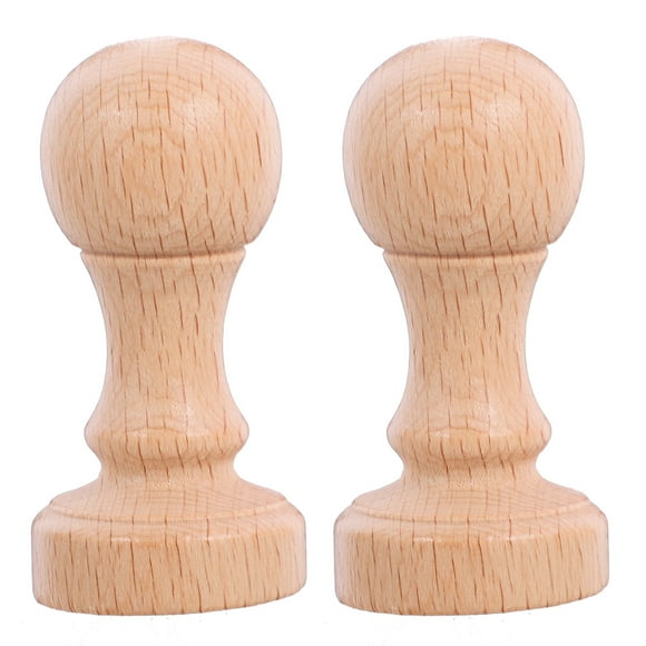 Shisuyan 2Pcs Wooden DIY Use Blank Stamper Novel Carving Accessory Wooden Little Seal