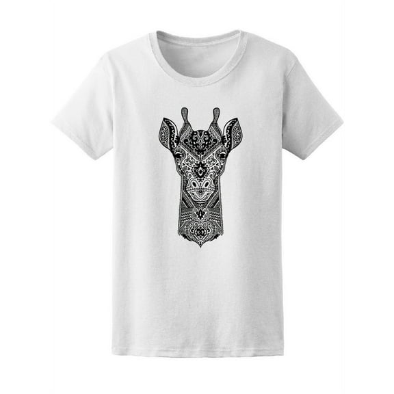 Ethnic Colorful Mandala Giraffe T-Shirt Women -Image by Shutterstock, Female Medium