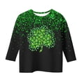 thumbnail image 3 of WOYY St. Patrick's Day T-Shirt for Girls 3/4 Sleeve Crewneck T Shirt Kids Tee, Sizes 3-13, 3 of 3