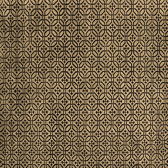 Ahgly Company Indoor Square Oriental Brown Industrial Area Rugs, 6' Square