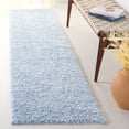 thumbnail image 2 of SAFAVIEH Lindsay Deborah Solid Polyester Shag Runner Rug, Aqua, 2'2" x 8', 2 of 7