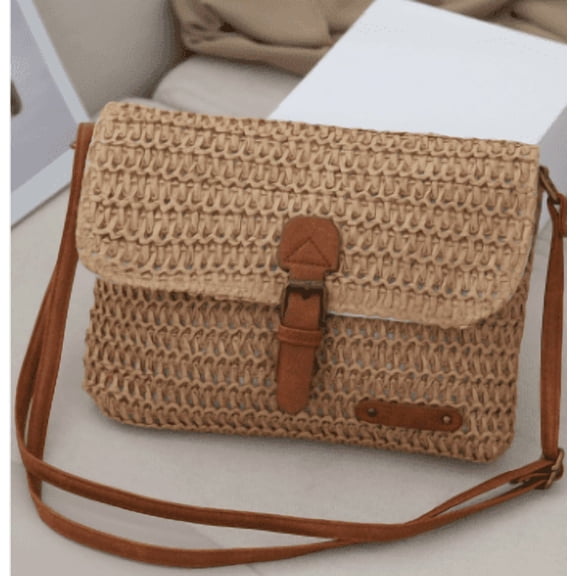 YYYJ Women's Crossbody Paper Messenger & Shoulder Bag, Brown