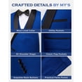 thumbnail image 3 of Mys Traje De 3 Piezas Para Hombre Con Solapa Chal Y Un Botón, Esmoquin Ajustado, Chaqueta De Cena Premium, Chaleco, Pantalones Y Corbata, Color Caqui, 3 of 5
