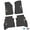 Black w/ Orange & White insert, variant on Flextread Floor Mats for 20-24 Jeep Gladiator - Mopar Licensed Factory Fit - Purple w/ Jeep Wave & Wheel Insert - 100% Made in USA