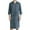 Gray, variant on Wyobmus Mens Full Zipper Robe Turndown Collar Plush Fleece Bathrobe Cozy Warm Bathrobe Long Robe With 2 Pockets Blue