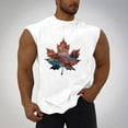 thumbnail image 1 of Camiseta sin mangas de cuello redondo para hombre, informal, a la moda, sin mangas, con estampado, cuello redondo, deportiva, de poliéster, 1 of 5