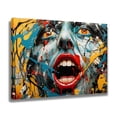 thumbnail image 2 of Artwork Showcases An Exaggerated Female Facial Close-Up Poster Decorative Painting Canvas Wall Art Living Room Posters Bedroom Painting,Frame-style,28×41inch (70×105cm), 2 of 8
