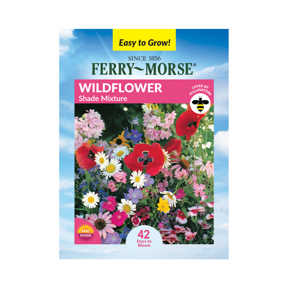 Ferry-Morse 2.8G Wildflower Shade Mixture Annual Flower Seeds, Partial Shade