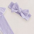 thumbnail image 6 of NOLDARES Infant Newborn Baby Girl Fall Winter Clothes Outfits Ruffled Long Sleeve Romper Pants Set Headband Toddler Clothing 3Pcs(Purple,12-18 M), 6 of 7