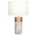 thumbnail image 1 of Urban Designs 7793706 24 in. White & Gold Column Ceramic Table Lamp, 1 of 1